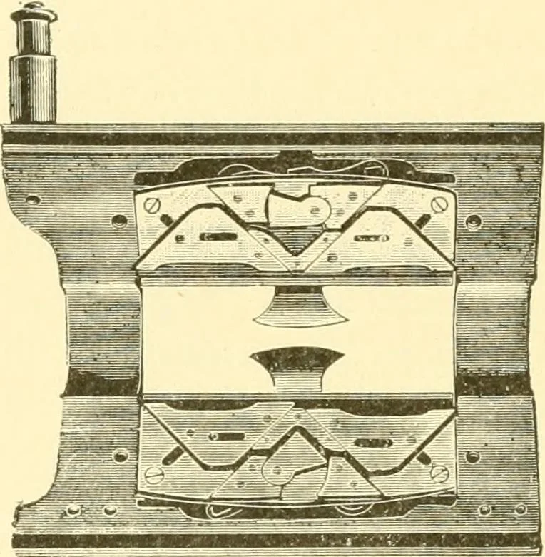 An illustration from Cyclopedia of textile work : a general reference library on cotton, woollen and worsted yarn manufacture, weaving, designing, chemistry and dyeing, finishing, knitting, and allied subjects, 1907, leaf 214