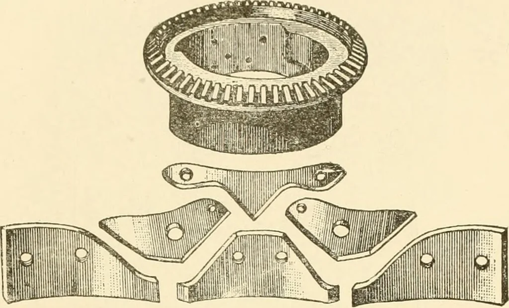 An illustration from Cyclopedia of textile work : a general reference library on cotton, woollen and worsted yarn manufacture, weaving, designing, chemistry and dyeing, finishing, knitting, and allied subjects, 1907, leaf 235