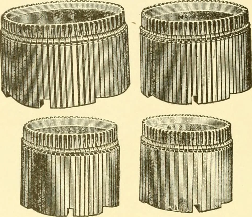 An illustration from Cyclopedia of textile work : a general reference library on cotton, woollen and worsted yarn manufacture, weaving, designing, chemistry and dyeing, finishing, knitting, and allied subjects, 1907, leaf 236