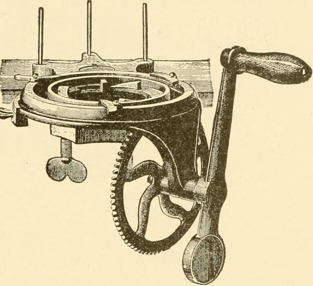 An illustration from Cyclopedia of textile work : a general reference library on cotton, woollen and worsted yarn manufacture, weaving, designing, chemistry and dyeing, finishing, knitting, and allied subjects, 1907, leaf 237