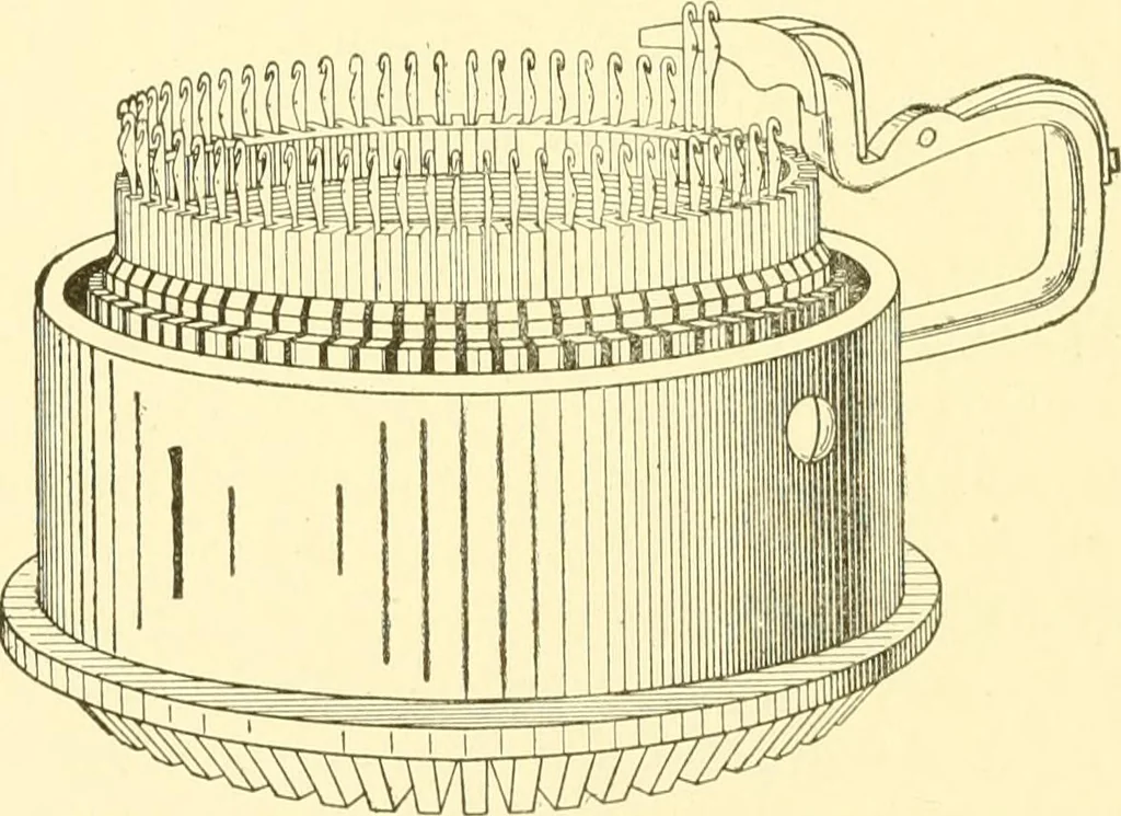 An illustration from Cyclopedia of textile work : a general reference library on cotton, woollen and worsted yarn manufacture, weaving, designing, chemistry and dyeing, finishing, knitting, and allied subjects, 1907, leaf 238