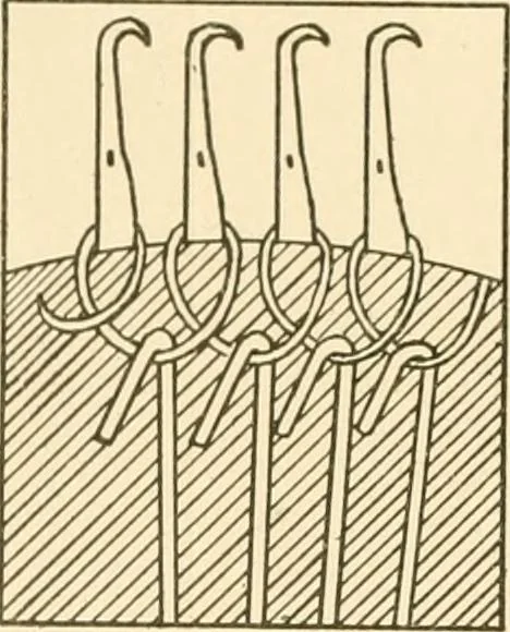 An illustration from Cyclopedia of textile work : a general reference library on cotton, woollen and worsted yarn manufacture, weaving, designing, chemistry and dyeing, finishing, knitting, and allied subjects, 1907, leaf 243