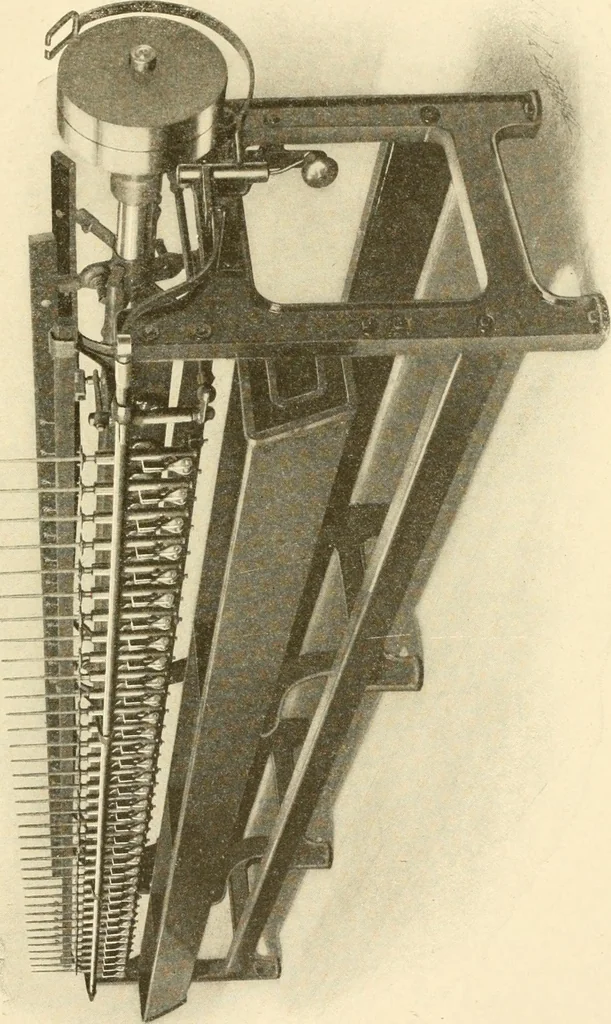 An illustration from Cyclopedia of textile work : a general reference library on cotton, woollen and worsted yarn manufacture, weaving, designing, chemistry and dyeing, finishing, knitting, and allied subjects, 1907, leaf 25