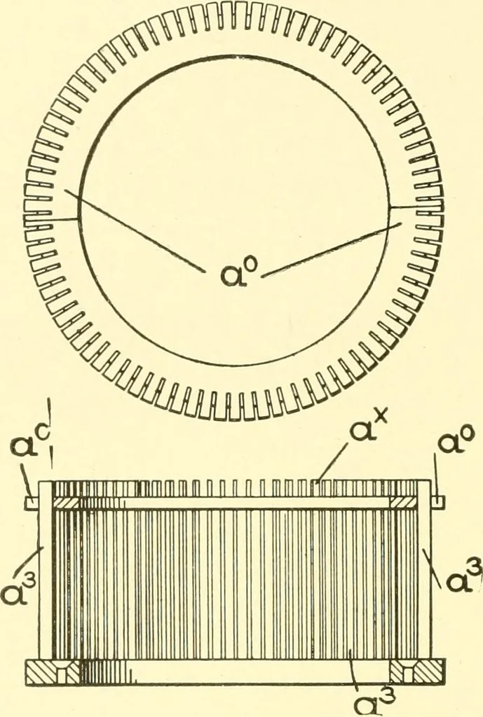 An illustration from Cyclopedia of textile work : a general reference library on cotton, woollen and worsted yarn manufacture, weaving, designing, chemistry and dyeing, finishing, knitting, and allied subjects, 1907, leaf 262