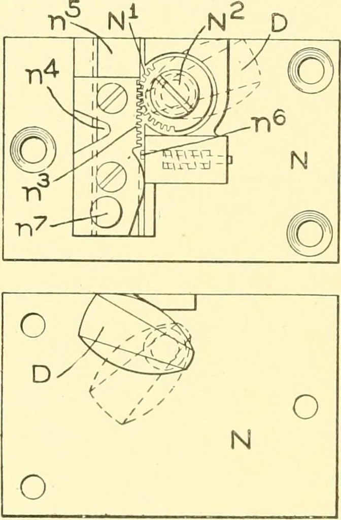 An illustration from Cyclopedia of textile work : a general reference library on cotton, woollen and worsted yarn manufacture, weaving, designing, chemistry and dyeing, finishing, knitting, and allied subjects, 1907, leaf 272