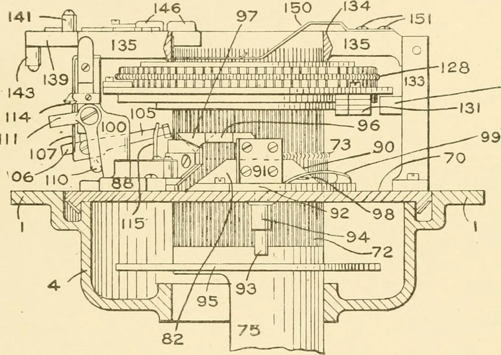 An illustration from Cyclopedia of textile work : a general reference library on cotton, woollen and worsted yarn manufacture, weaving, designing, chemistry and dyeing, finishing, knitting, and allied subjects, 1907, leaf 287