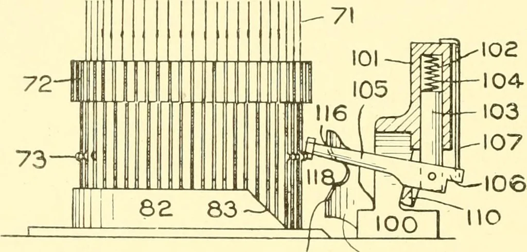 An illustration from Cyclopedia of textile work : a general reference library on cotton, woollen and worsted yarn manufacture, weaving, designing, chemistry and dyeing, finishing, knitting, and allied subjects, 1907, leaf 292