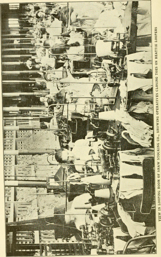 An illustration from Cyclopedia of textile work : a general reference library on cotton, woollen and worsted yarn manufacture, weaving, designing, chemistry and dyeing, finishing, knitting, and allied subjects, 1907, leaf 296