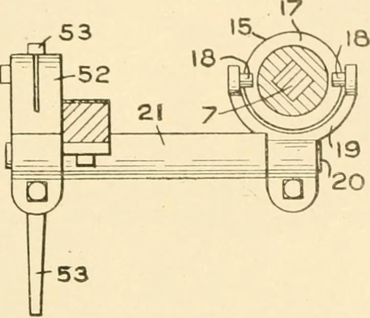 An illustration from Cyclopedia of textile work : a general reference library on cotton, woollen and worsted yarn manufacture, weaving, designing, chemistry and dyeing, finishing, knitting, and allied subjects, 1907, leaf 299