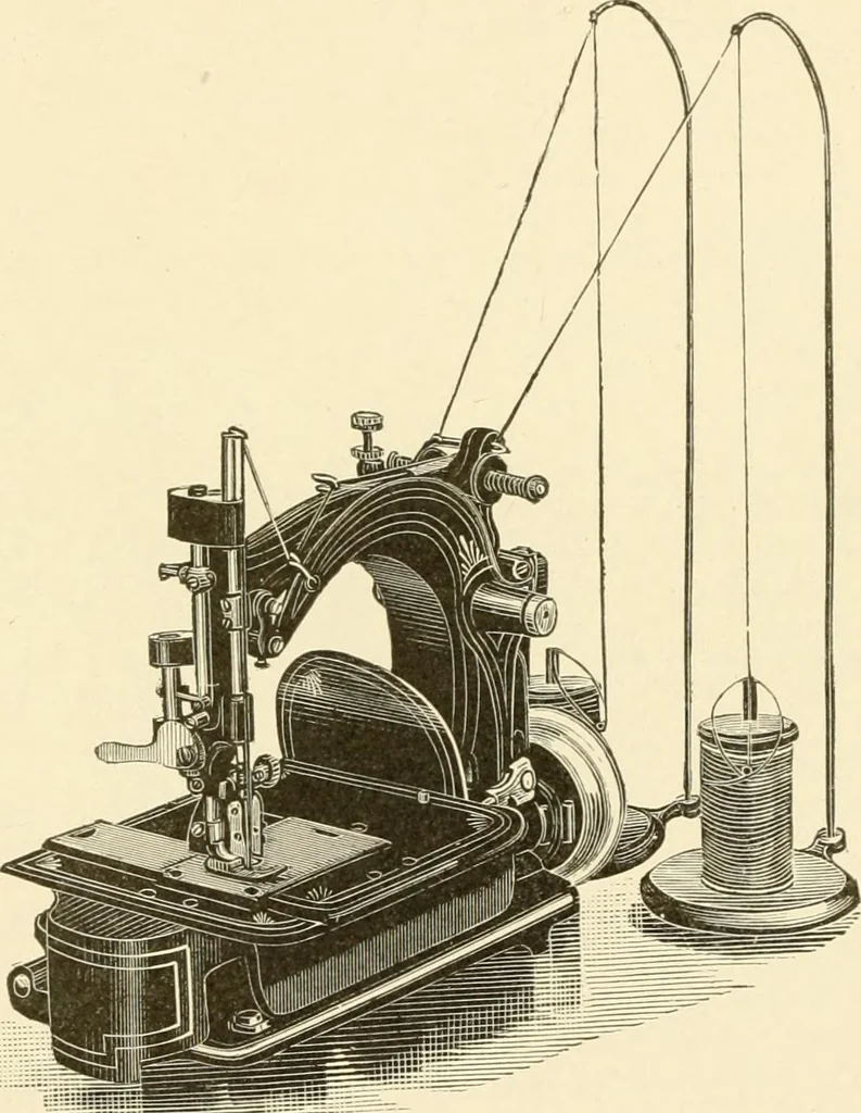 An illustration from Cyclopedia of textile work : a general reference library on cotton, woollen and worsted yarn manufacture, weaving, designing, chemistry and dyeing, finishing, knitting, and allied subjects, 1907, leaf 341