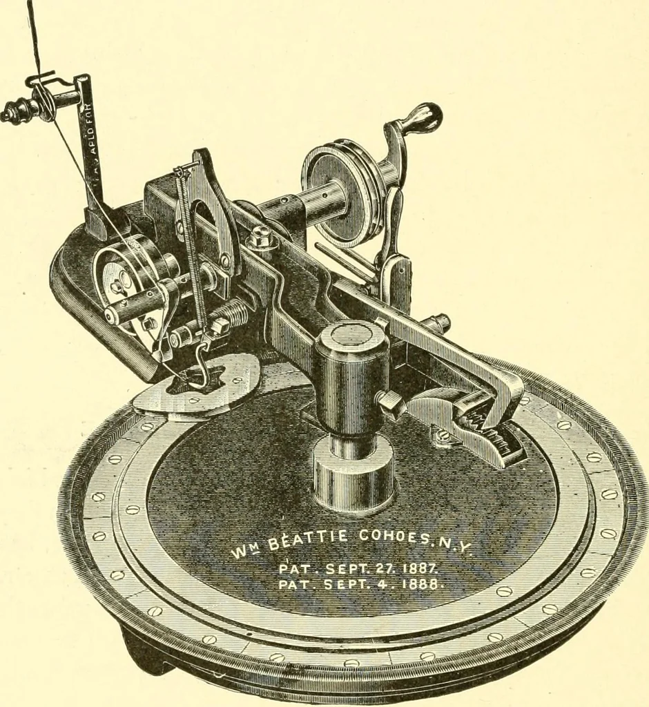 An illustration from Cyclopedia of textile work : a general reference library on cotton, woollen and worsted yarn manufacture, weaving, designing, chemistry and dyeing, finishing, knitting, and allied subjects, 1907, leaf 380