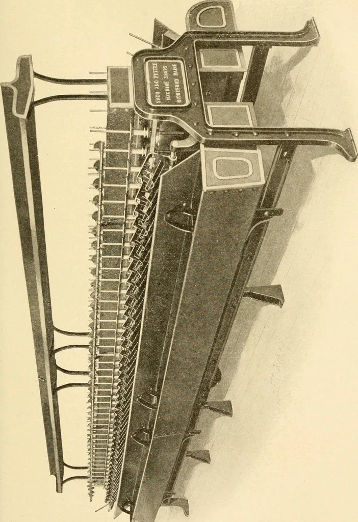 An illustration from Cyclopedia of textile work : a general reference library on cotton, woollen and worsted yarn manufacture, weaving, designing, chemistry and dyeing, finishing, knitting, and allied subjects, 1907, leaf 41