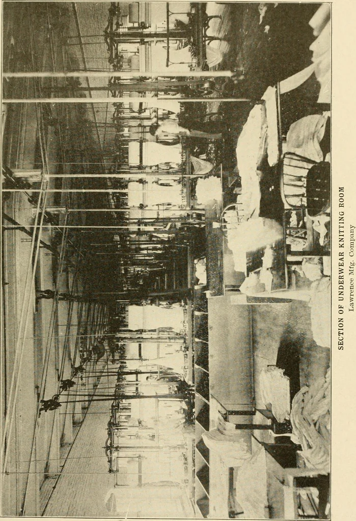 An illustration from Cyclopedia of textile work : a general reference library on cotton, woollen and worsted yarn manufacture, weaving, designing, chemistry and dyeing, finishing, knitting, and allied subjects, 1907, leaf 69