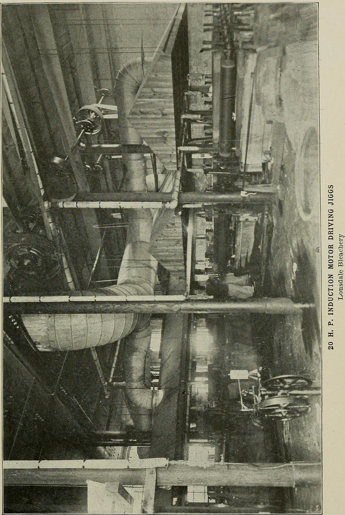 An illustration from Cyclopedia of textile work : a general reference library on cotton, woolen and worsted yarn manufacture, weaving, designing, chemistry and dyeing, finishing, knitting, and allied subjects, 1911, leaf 107