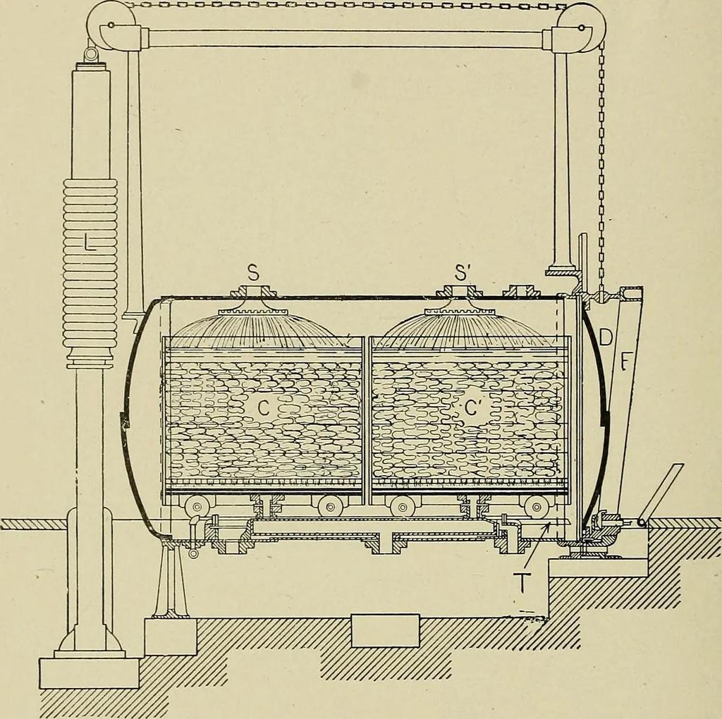 An illustration from Cyclopedia of textile work : a general reference library on cotton, woolen and worsted yarn manufacture, weaving, designing, chemistry and dyeing, finishing, knitting, and allied subjects, 1911, leaf 134