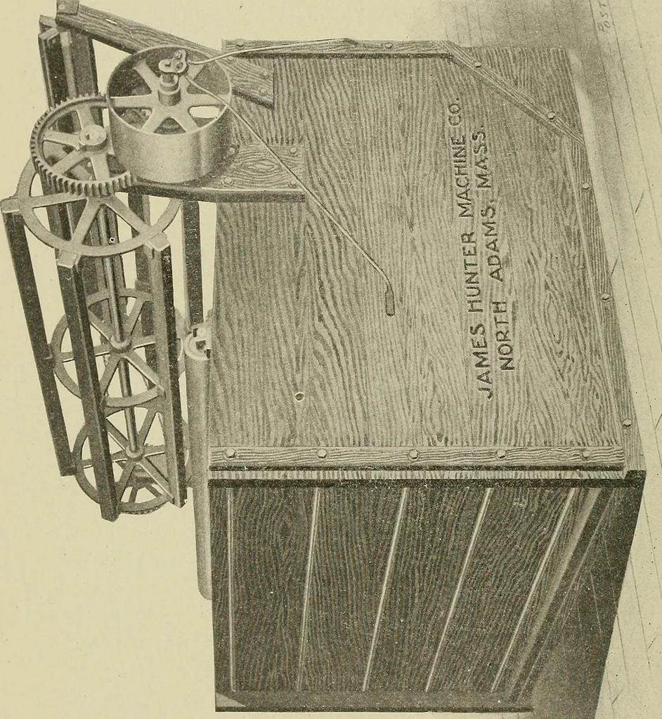 An illustration from Cyclopedia of textile work : a general reference library on cotton, woolen and worsted yarn manufacture, weaving, designing, chemistry and dyeing, finishing, knitting, and allied subjects, 1911, leaf 140