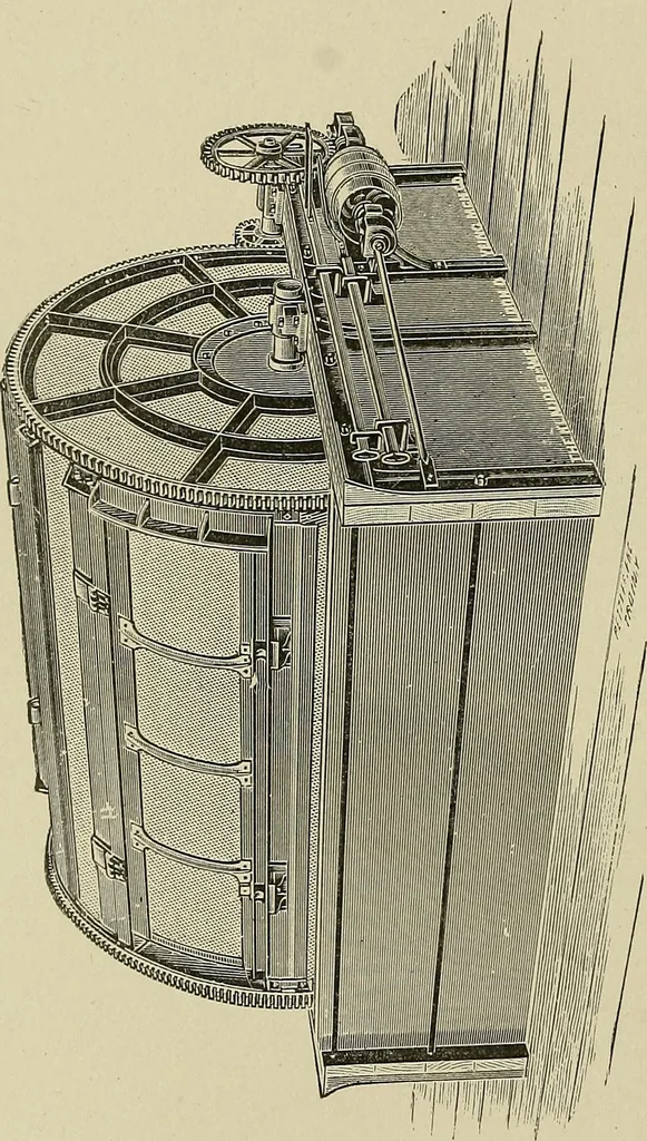 An illustration from Cyclopedia of textile work : a general reference library on cotton, woolen and worsted yarn manufacture, weaving, designing, chemistry and dyeing, finishing, knitting, and allied subjects, 1911, leaf 196