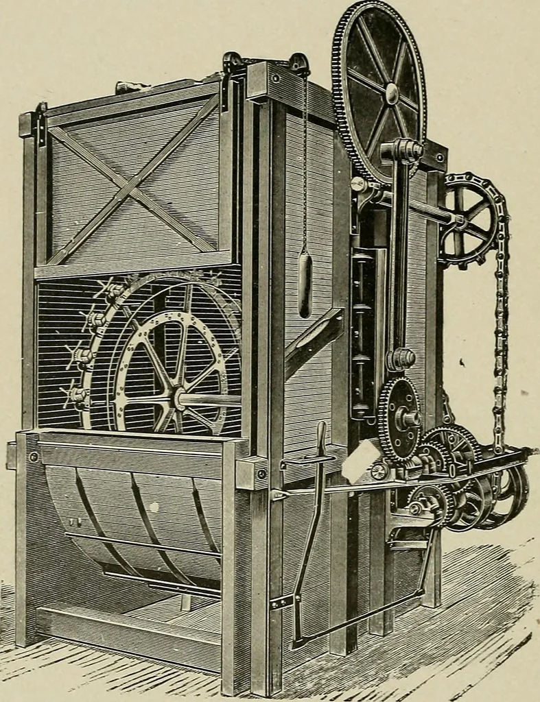 An illustration from Cyclopedia of textile work : a general reference library on cotton, woolen and worsted yarn manufacture, weaving, designing, chemistry and dyeing, finishing, knitting, and allied subjects, 1911, leaf 232