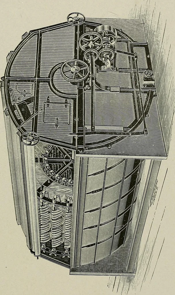An illustration from Cyclopedia of textile work : a general reference library on cotton, woolen and worsted yarn manufacture, weaving, designing, chemistry and dyeing, finishing, knitting, and allied subjects, 1911, leaf 249