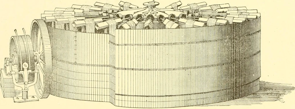 An illustration from Cyclopedia of textile work : a general reference library on cotton, woollen and worsted yarn manufacture, weaving, designing, chemistry and dyeing, finishing, knitting, and allied subjects, 1907, leaf 132
