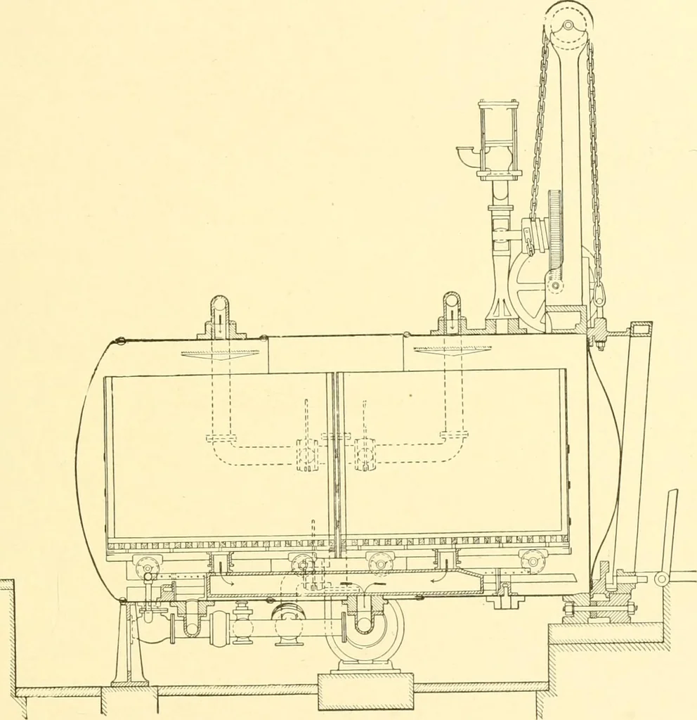An illustration from Cyclopedia of textile work : a general reference library on cotton, woollen and worsted yarn manufacture, weaving, designing, chemistry and dyeing, finishing, knitting, and allied subjects, 1907, leaf 135