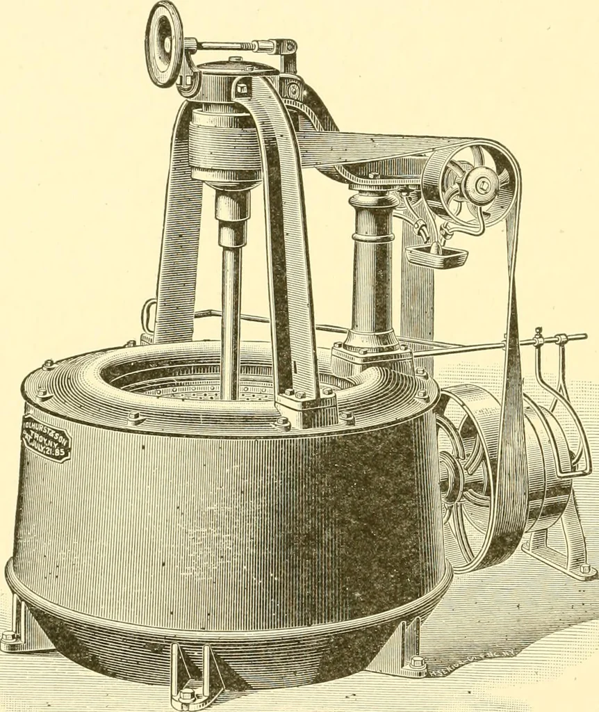An illustration from Cyclopedia of textile work : a general reference library on cotton, woollen and worsted yarn manufacture, weaving, designing, chemistry and dyeing, finishing, knitting, and allied subjects, 1907, leaf 202