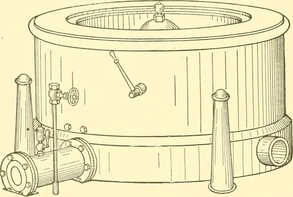 An illustration from Cyclopedia of textile work : a general reference library on cotton, woollen and worsted yarn manufacture, weaving, designing, chemistry and dyeing, finishing, knitting, and allied subjects, 1907, leaf 206
