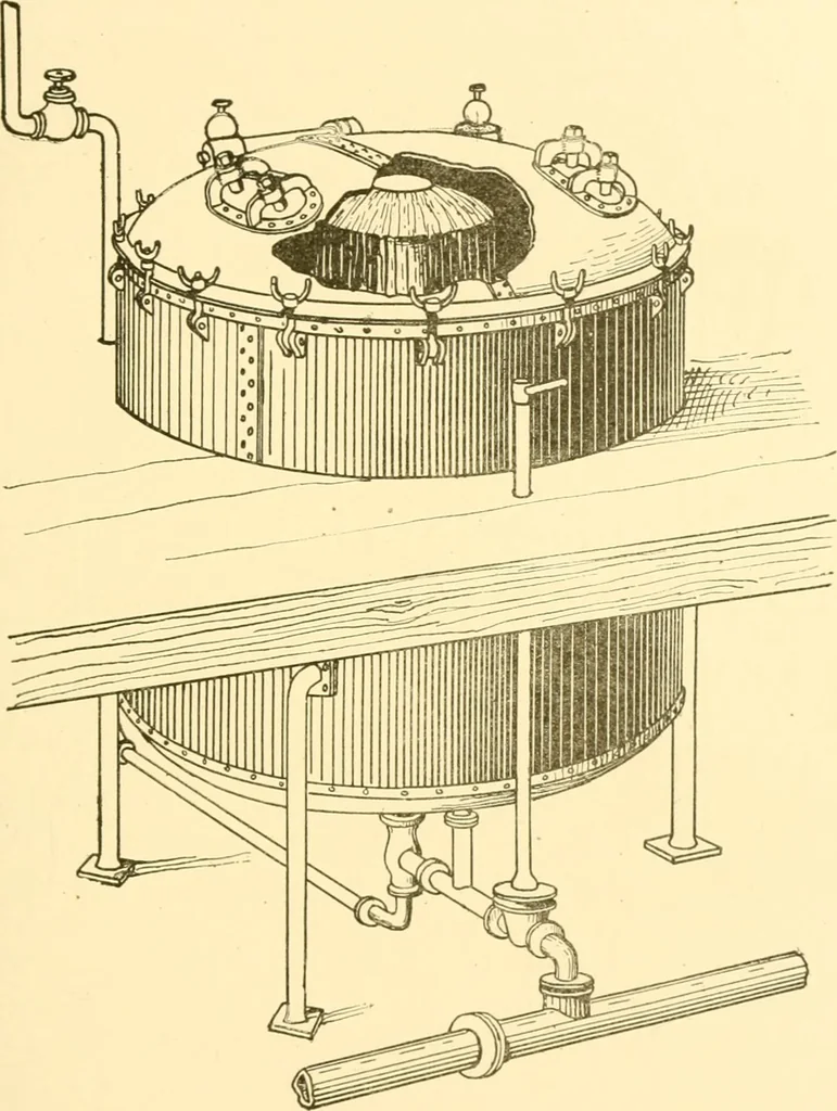 An illustration from Cyclopedia of textile work : a general reference library on cotton, woollen and worsted yarn manufacture, weaving, designing, chemistry and dyeing, finishing, knitting, and allied subjects, 1907, leaf 93