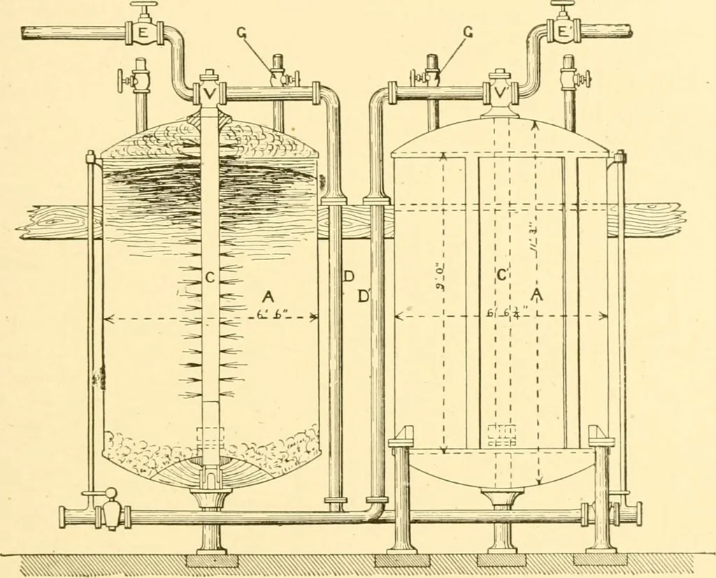 An illustration from Cyclopedia of textile work : a general reference library on cotton, woollen and worsted yarn manufacture, weaving, designing, chemistry and dyeing, finishing, knitting, and allied subjects, 1907, leaf 95