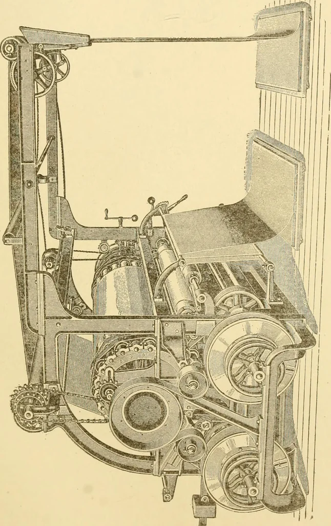 An illustration from Cyclopedia of textile work : a general reference library on cotton, woollen and worsted yarn manufacture, weaving, designing, chemistry and dyeing, finishing, knitting, and allied subjects, 1907, leaf 106