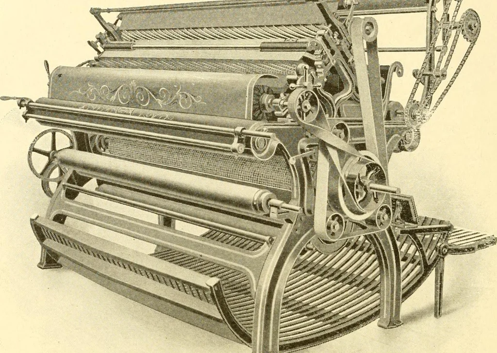 An illustration from Cyclopedia of textile work : a general reference library on cotton, woollen and worsted yarn manufacture, weaving, designing, chemistry and dyeing, finishing, knitting, and allied subjects, 1907, leaf 141