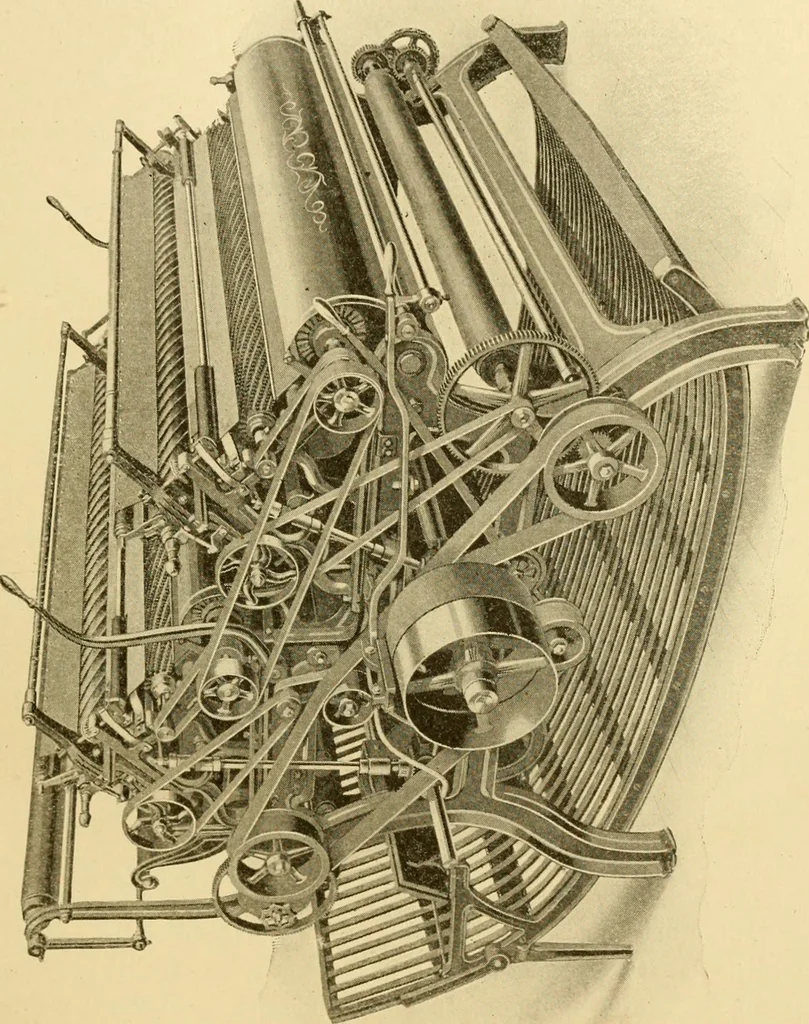 An illustration from Cyclopedia of textile work : a general reference library on cotton, woollen and worsted yarn manufacture, weaving, designing, chemistry and dyeing, finishing, knitting, and allied subjects, 1907, leaf 148