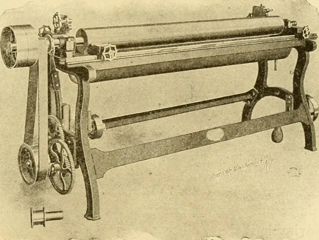 An illustration from Cyclopedia of textile work : a general reference library on cotton, woollen and worsted yarn manufacture, weaving, designing, chemistry and dyeing, finishing, knitting, and allied subjects, 1907, leaf 164