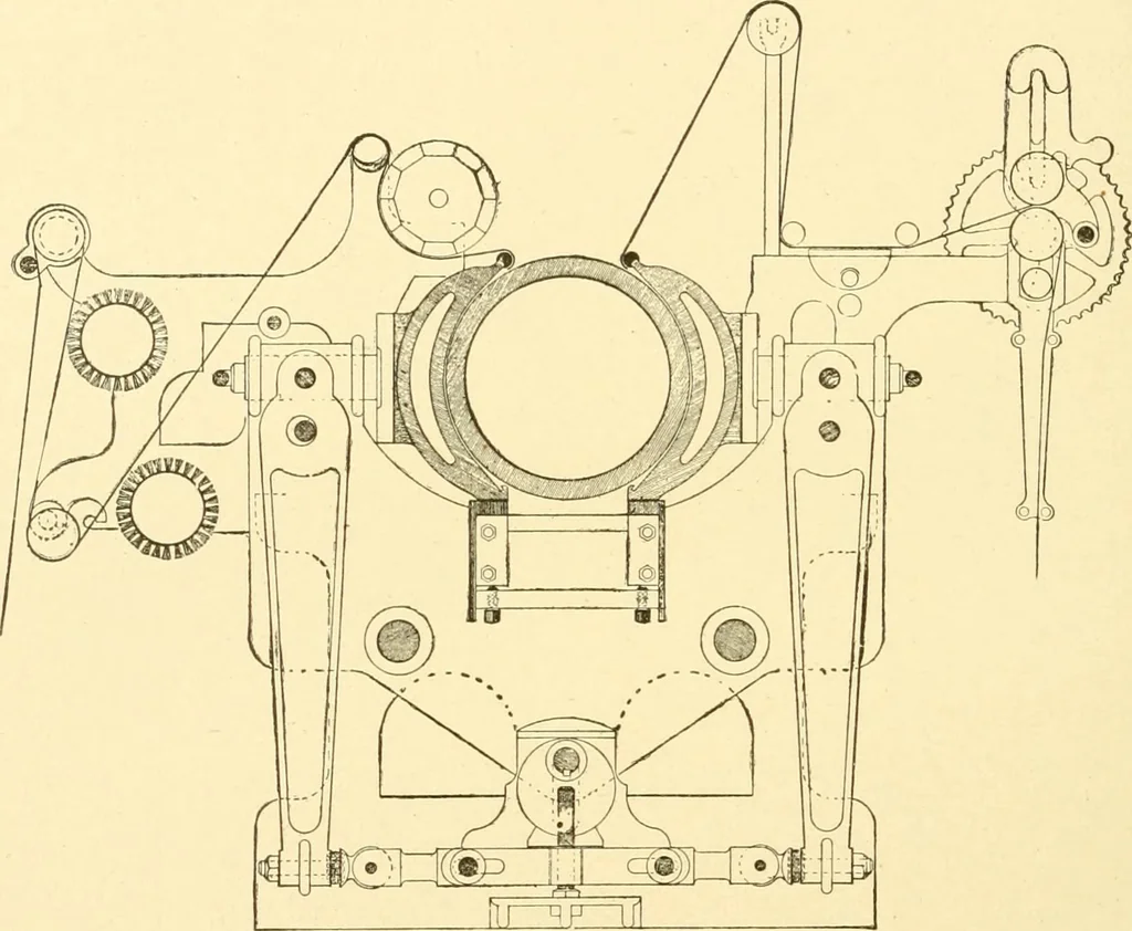 An illustration from Cyclopedia of textile work : a general reference library on cotton, woollen and worsted yarn manufacture, weaving, designing, chemistry and dyeing, finishing, knitting, and allied subjects, 1907, leaf 201