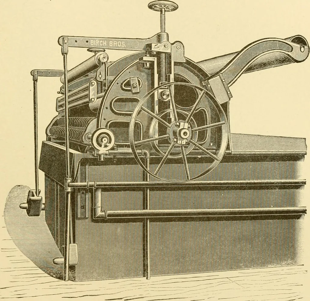 An illustration from Cyclopedia of textile work : a general reference library on cotton, woollen and worsted yarn manufacture, weaving, designing, chemistry and dyeing, finishing, knitting, and allied subjects, 1907, leaf 264