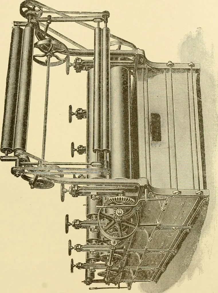 An illustration from Cyclopedia of textile work : a general reference library on cotton, woollen and worsted yarn manufacture, weaving, designing, chemistry and dyeing, finishing, knitting, and allied subjects, 1907, leaf 266