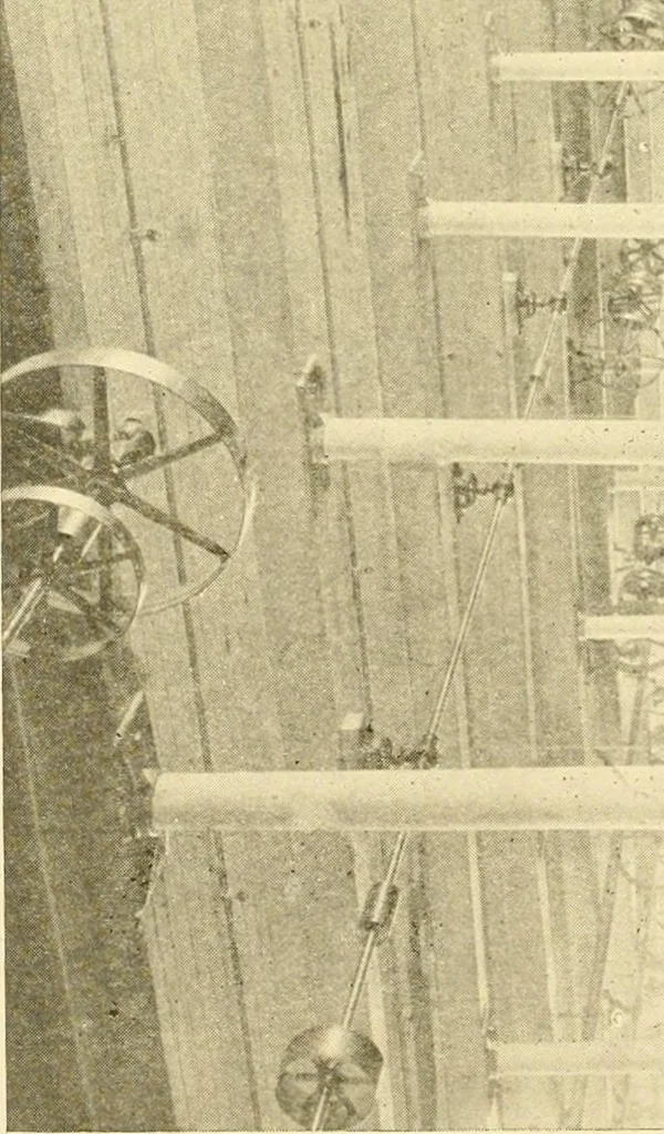 An illustration from Cyclopedia of textile work : a general reference library on cotton, woollen and worsted yarn manufacture, weaving, designing, chemistry and dyeing, finishing, knitting, and allied subjects, 1907, leaf 317