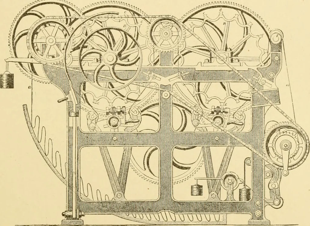 An illustration from Cyclopedia of textile work : a general reference library on cotton, woollen and worsted yarn manufacture, weaving, designing, chemistry and dyeing, finishing, knitting, and allied subjects, 1907, leaf 98