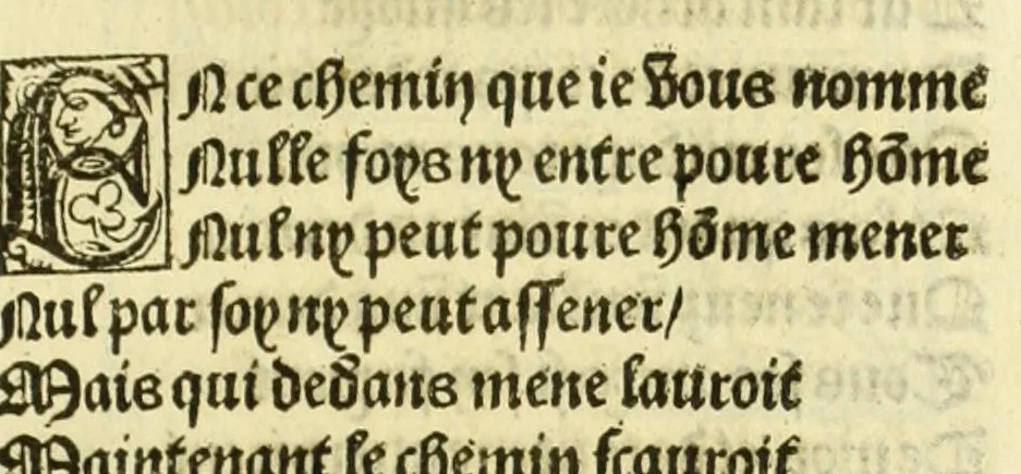 An illustration from Cy est le Romat de la roze, ou, Tout lart Damour est enclose : histoires et auctoritez et maintz beaulx propos vsitez qui a este nouuellement Corrige suffisantement et cotte bien a lauantaige com on voit en chascune page, 1526, leaf 121