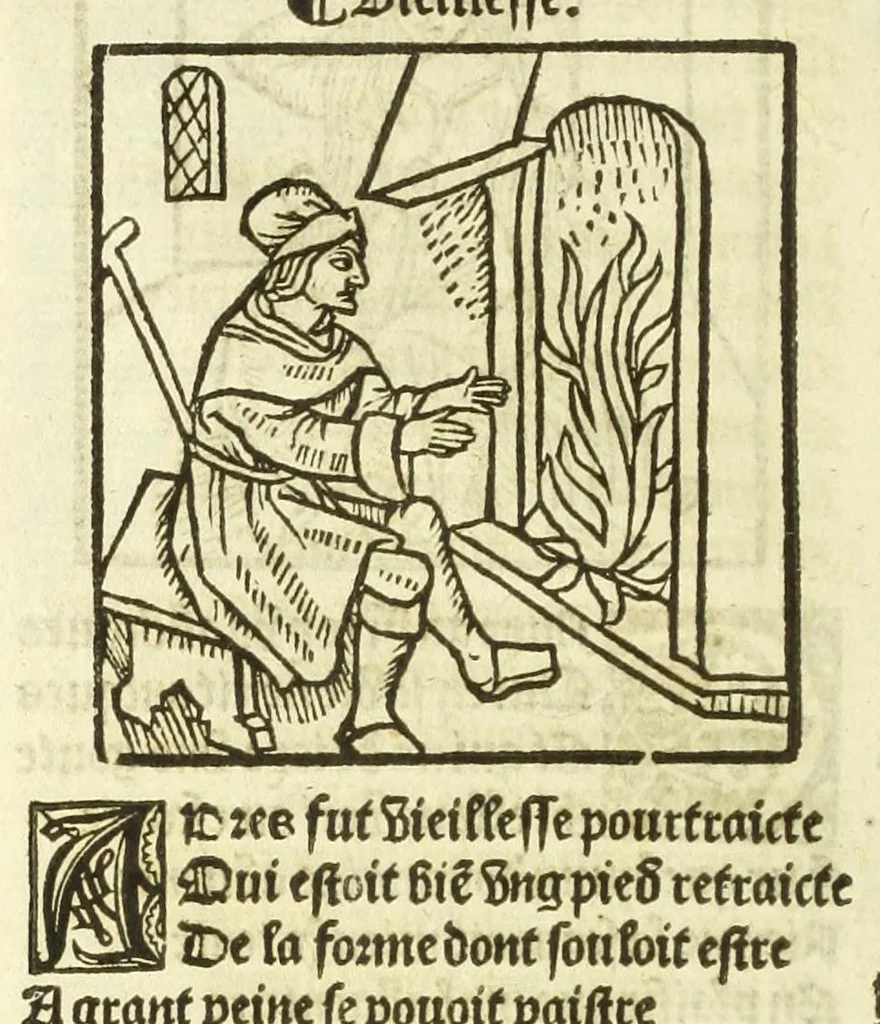 An illustration from Cy est le Romat de la roze, ou, Tout lart Damour est enclose : histoires et auctoritez et maintz beaulx propos vsitez qui a este nouuellement Corrige suffisantement et cotte bien a lauantaige com on voit en chascune page, 1526, leaf 24