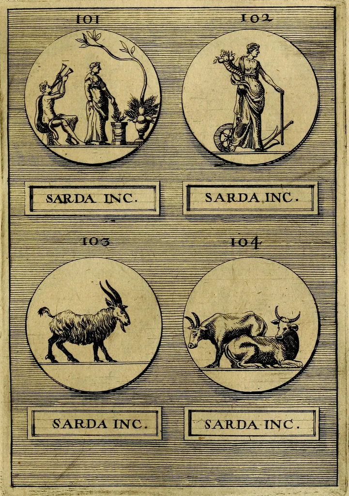 An illustration from Dactyliothecae, seu Annulorum sigillarium quorum priscos tam Graecos quam Romanos usus, ex ferro, aere, argento & auro promptuarii ... Collectis aliunde & ineditis & editis annulorum figuris auctior;, 1695, leaf 418