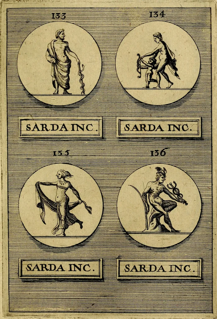 An illustration from Dactyliothecae, seu Annulorum sigillarium quorum priscos tam Graecos quam Romanos usus, ex ferro, aere, argento & auro promptuarii ... Collectis aliunde & ineditis & editis annulorum figuris auctior;, 1695, leaf 434