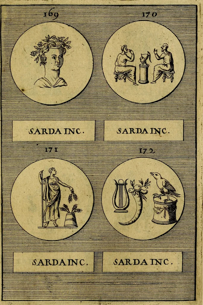 An illustration from Dactyliothecae, seu Annulorum sigillarium quorum priscos tam Graecos quam Romanos usus, ex ferro, aere, argento & auro promptuarii ... Collectis aliunde & ineditis & editis annulorum figuris auctior;, 1695, leaf 452