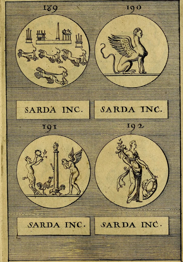 An illustration from Dactyliothecae, seu Annulorum sigillarium quorum priscos tam Graecos quam Romanos usus, ex ferro, aere, argento & auro promptuarii ... Collectis aliunde & ineditis & editis annulorum figuris auctior;, 1695, leaf 462