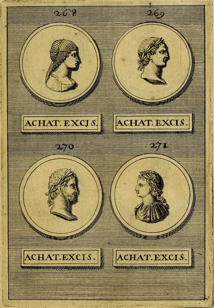 An illustration from Dactyliothecae, seu Annulorum sigillarium quorum priscos tam Graecos quam Romanos usus, ex ferro, aere, argento & auro promptuarii ... Collectis aliunde & ineditis & editis annulorum figuris auctior;, 1695, leaf 502