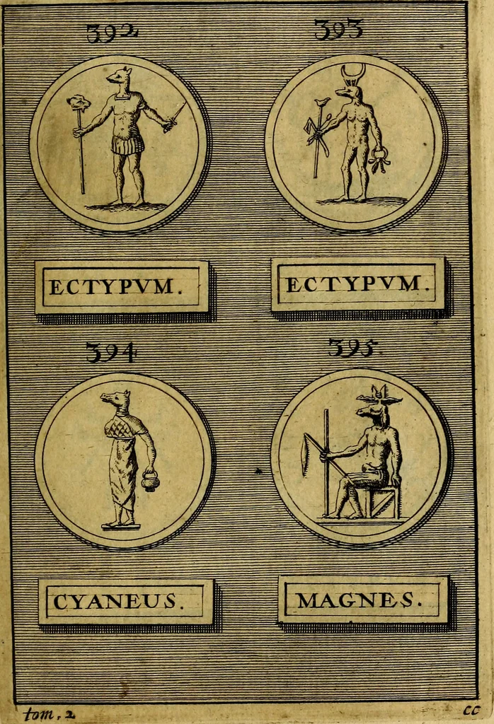 An illustration from Dactyliothecae, seu Annulorum sigillarium quorum priscos tam Graecos quam Romanos usus, ex ferro, aere, argento & auro promptuarii ... Collectis aliunde & ineditis & editis annulorum figuris auctior;, 1695, leaf 564