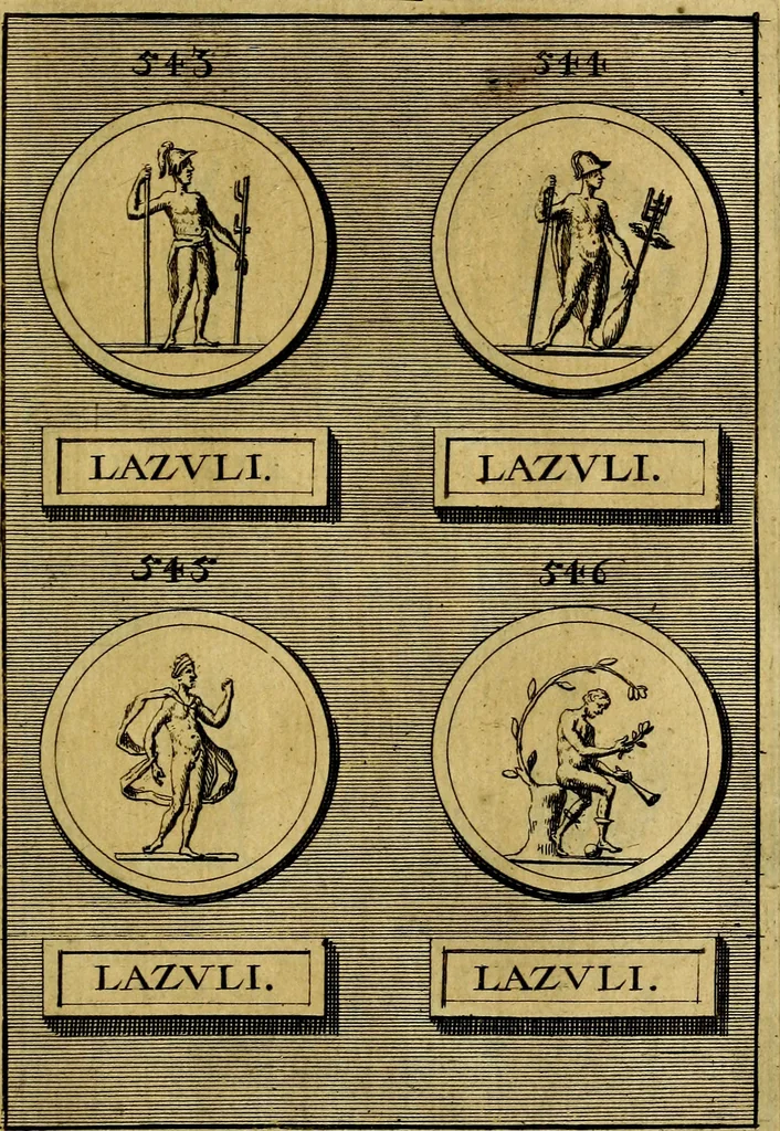 An illustration from Dactyliothecae, seu Annulorum sigillarium quorum priscos tam Graecos quam Romanos usus, ex ferro, aere, argento & auro promptuarii ... Collectis aliunde & ineditis & editis annulorum figuris auctior;, 1695, leaf 640