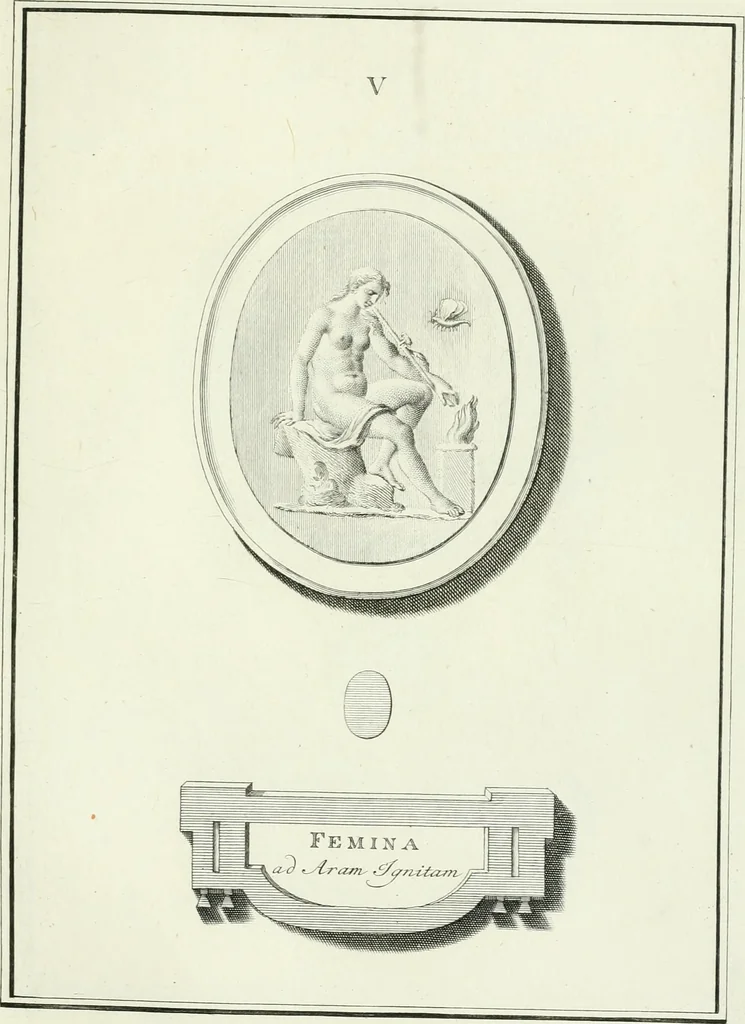 An illustration from Dactyliotheca Smithiana, 1767, leaf 444