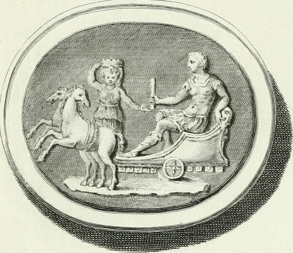 An illustration from Dactyliotheca Smithiana, 1767, leaf 458