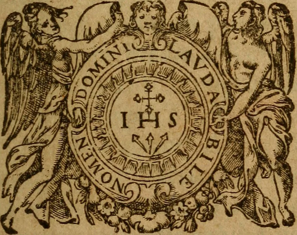 An illustration from Daemoniaci, hoc est, De obsessis a spiritibus daemoniorum hominibus liber unus : in quo daemonum obsidentium conditio, obsessorum hominum status, rationes & modi, quibus ab obsessis exiguntur ; causae item tum difficilis exitus ipsorum, tum signorum quae exituri relinquunt ... discutiuntur & explicantur, denuò omnia repurgata & aucta, 1603, leaf 2